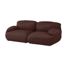 The Luva Modular Two Seater Sofa with mantra prone leather upholstery from Herman Miller.