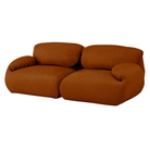 The Luva Modular Two Seater Sofa from Herman Miller in Rust Mode upholstery.
