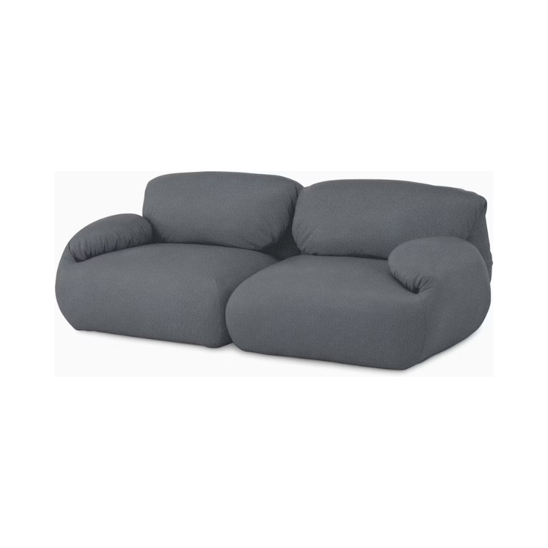 The Luva Modular Two Seater Sofa Pebble Weave Pumice from Herman Miller.