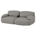 The Luva Modular Two Seater Sofa with script prone leather upholstery from Herman Miller.