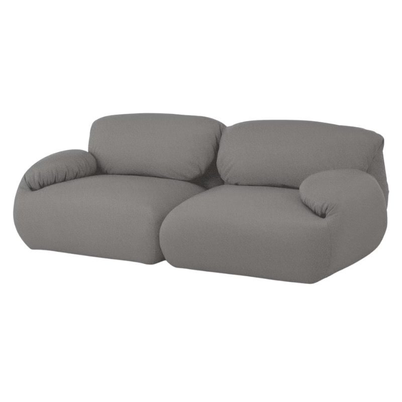 The Luva Modular Two Seater Sofa from Herman Miller in Pewter Whim upholstery.