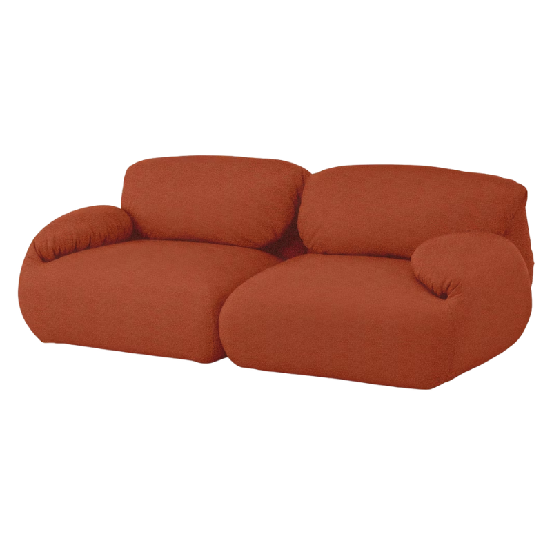 The Luva Modular Two Seater Sofa from Herman Miller in Terra Cotta Whim upholstery.