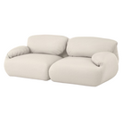 The Luva Modular Two Seater Sofa from Herman Miller in Warm White Whim upholstery.
