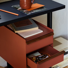 The Mode Desk from Herman Miller in a close up lifestyle photograph.