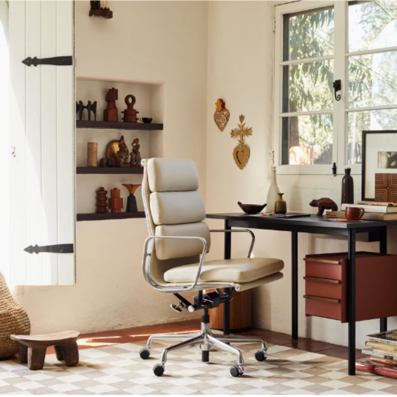 The Mode Desk from Herman Miller in a living room.