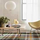 The Nelson Ball Bubble Pendant from Herman Miller within a lounge area.