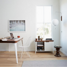 The Nelson Ball Wall Sconce from Herman Miller within a study.