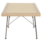 The Nelson Cane Bench from Herman Miller in a detailed shot of the end.