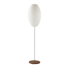 The Nelson Cigar Lotus Floor Light from Herman Miller medium size in walnut.