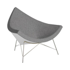 The Nelson Coconut Chair Luce Scoria with Chrome Base from Herman Miller.