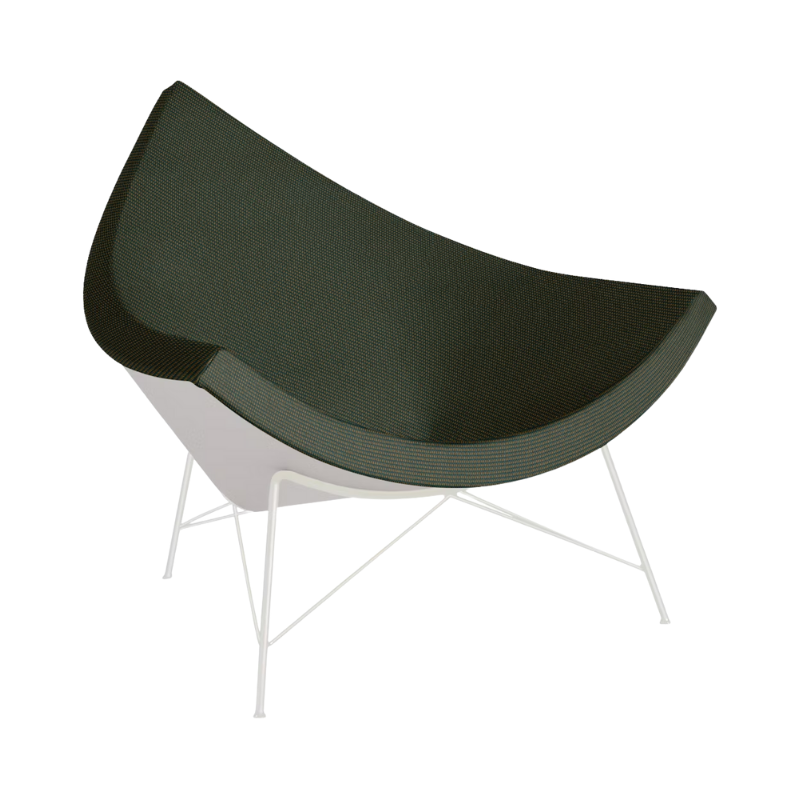 The Nelson Coconut Chair Isa Connect with White Base from Herman Miller.