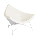 The Nelson Coconut Chair Luce Brioche with White Base from Herman Miller.