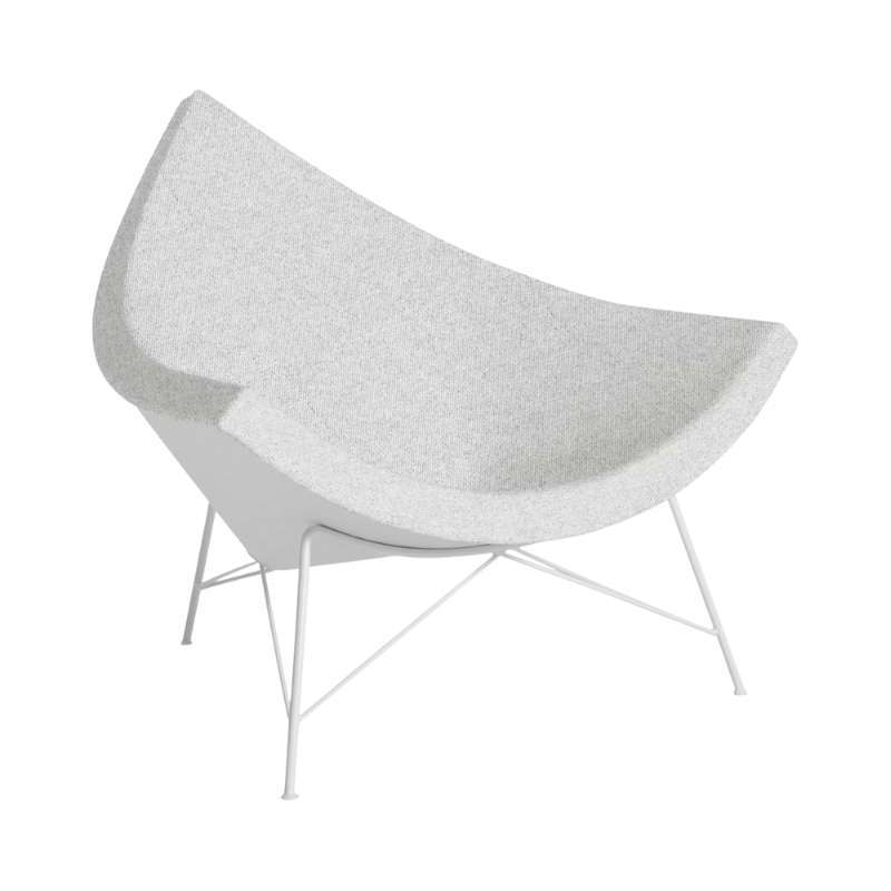 The Nelson Coconut Chair Luce Relic with White Base from Herman Miller.