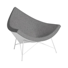 The Nelson Coconut Chair Luce Scoria with White Base from Herman Miller.