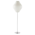 The medium Nelson Pear Lotus Floor Light from Herman Miller in brushed nickel.