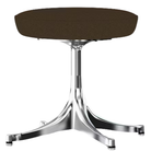 The Nelson Pedestal Stool from Herman Miller with sienna hopsak upholstery and an aluminum polished base.