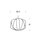 The dimensions of the Nelson Propeller Bubble Pendant from Herman Miller.