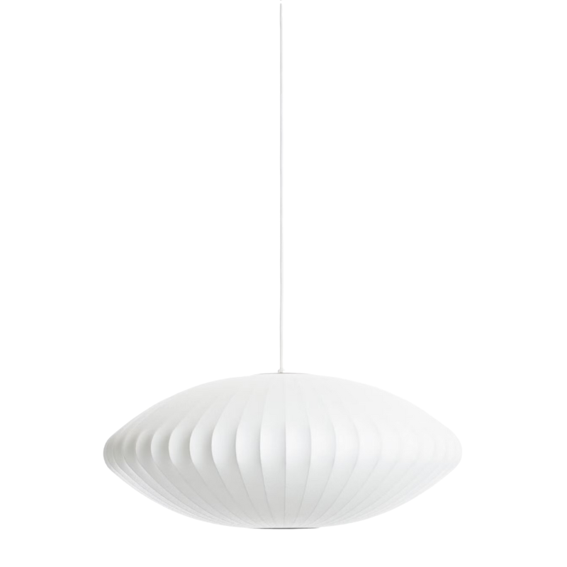 The medium Nelson Saucer Bubble Pendant from Herman Miller.