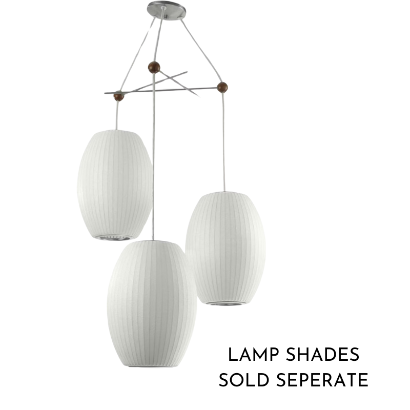 The Nelson Triple Bubble Pendant Fixture from Herman Miller. Please note that pendants and cords are not included.