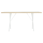 The 36 by 72 inch white ash and white Nelson X-Leg Table from Herman Miller.