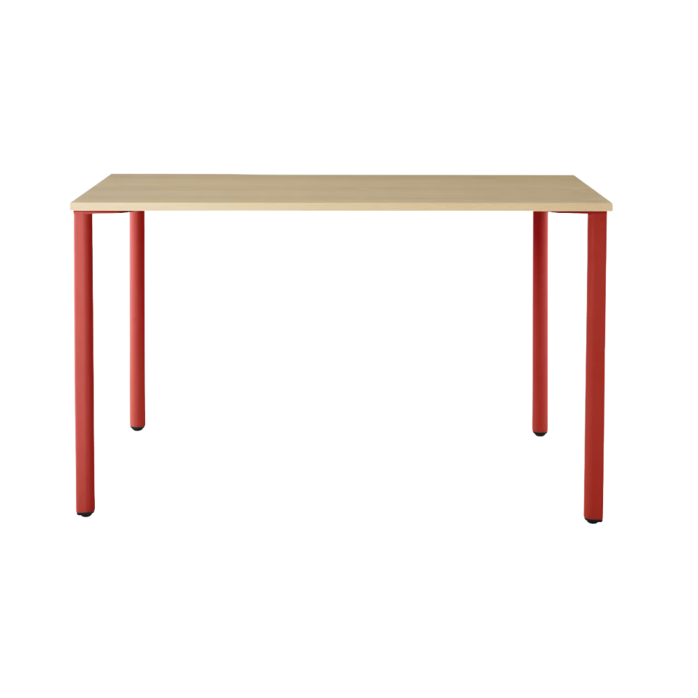 The 18 x 48 OE1 Table from Herman Miller with the canyon frame and white ash veneer table top.
