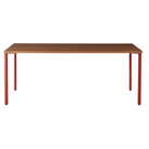 The 30 x 72 OE1 Table from Herman Miller with the canyon frame and walnut veneer table top.