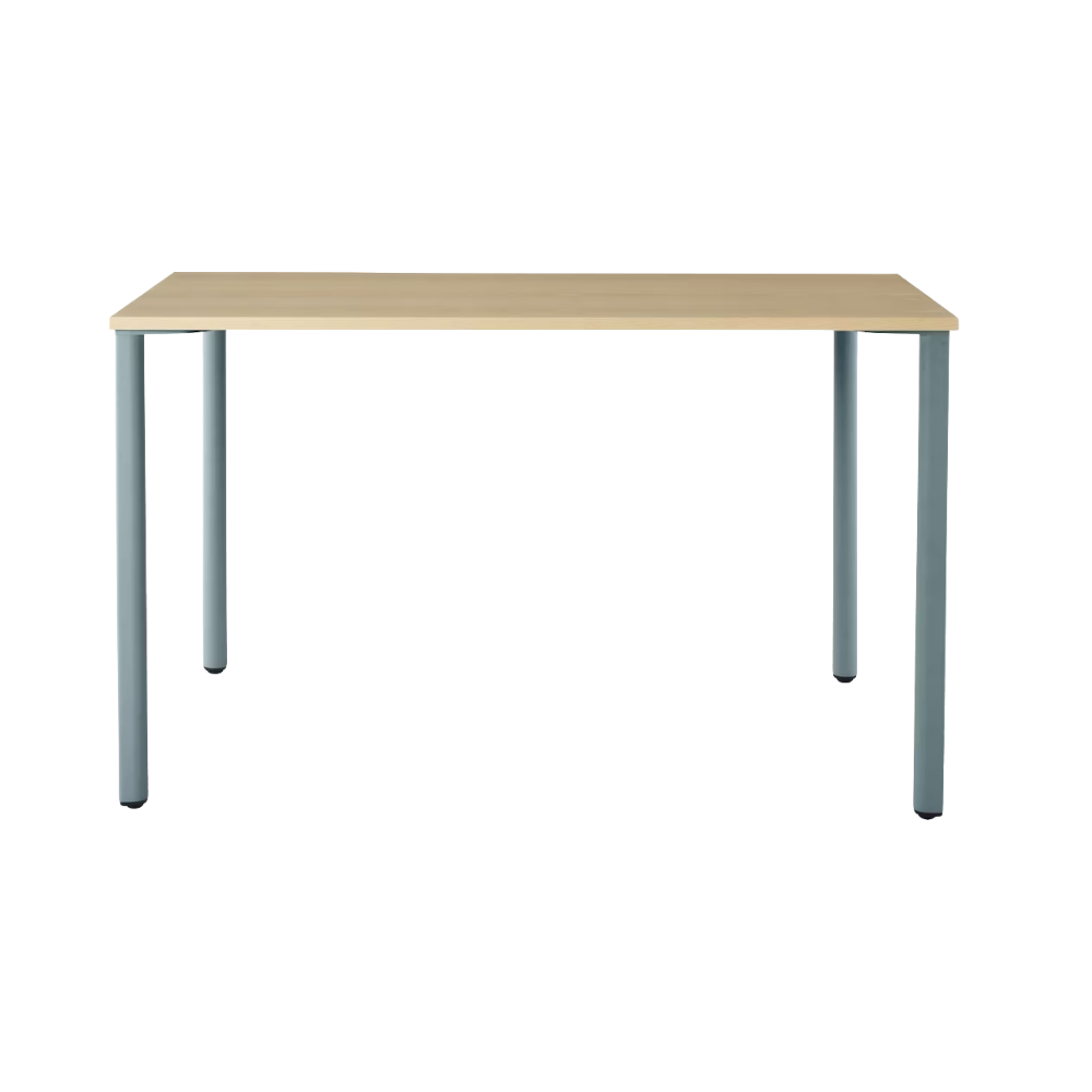 The 18 x 48 OE1 Table from Herman Miller with the glacier frame and white ash veneer table top. 