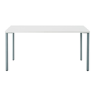 The 30 x 60 OE1 Table from Herman Miller with the glacier frame and studio white laminate table top. 