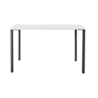 The 18 x 48 OE1 Table from Herman Miller with the graphite frame and studio white laminate table top. 