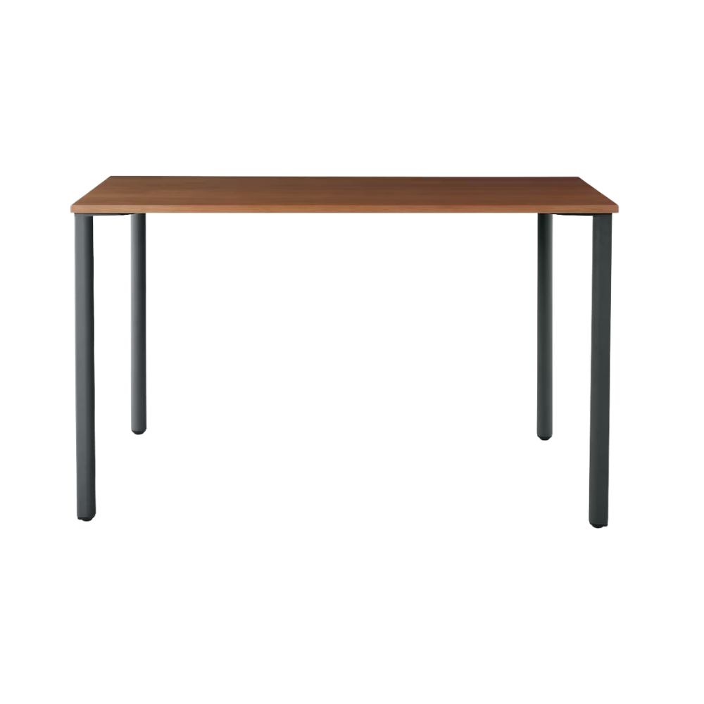 The 18 x 48 OE1 Table from Herman Miller with the graphite frame and walnut veneer table top. 