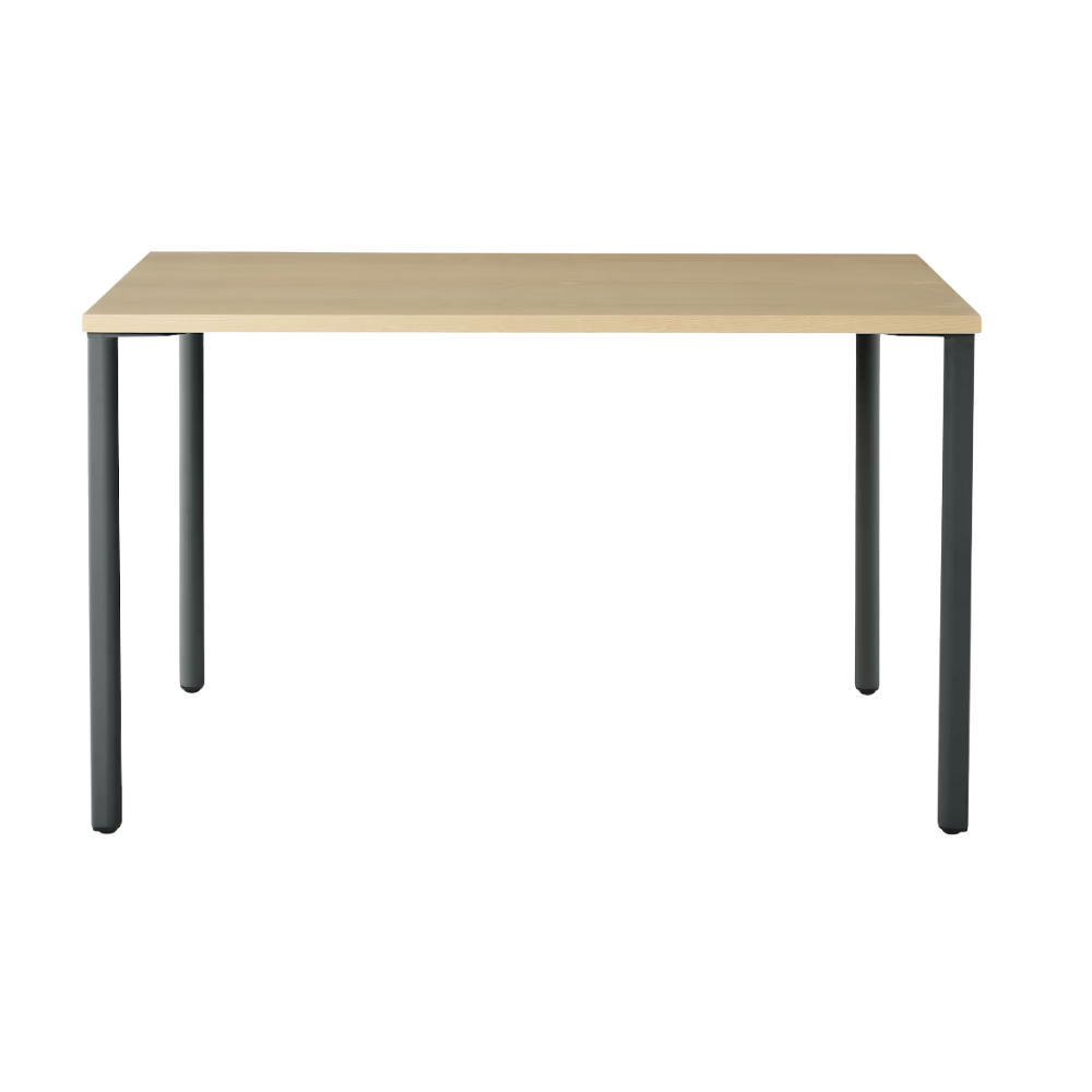The 24 x 48 OE1 Table from Herman Miller with the graphite frame and white ash veneer table top. 