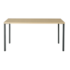 The 30 x 60 OE1 Table from Herman Miller with the graphite  frame and white ash veneer table top. 