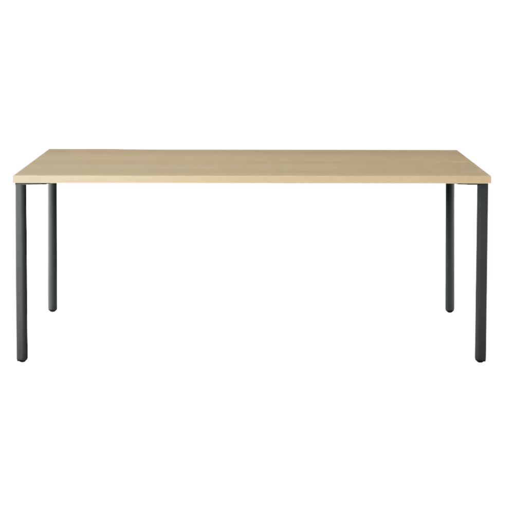 The 30 x 72 OE1 Table from Herman Miller with the graphite frame and white ash veneer table top. 