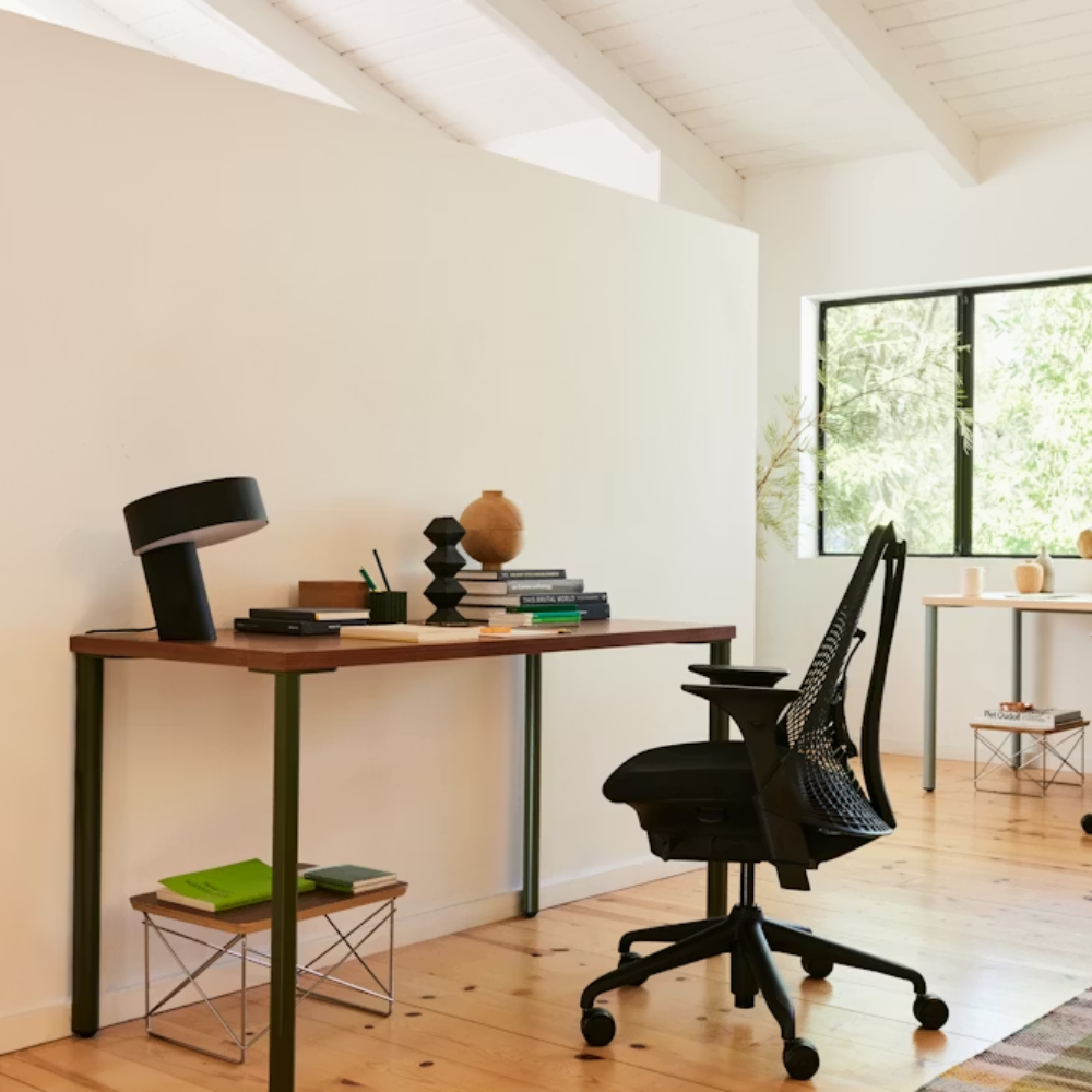 The OE1 Table from Herman Miller in a living room. all-groups