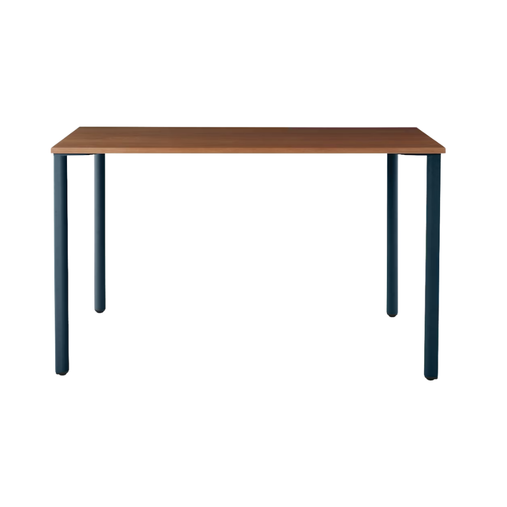 The 18 x 48 OE1 Table from Herman Miller with the nightfall frame and walnut veneer table top.