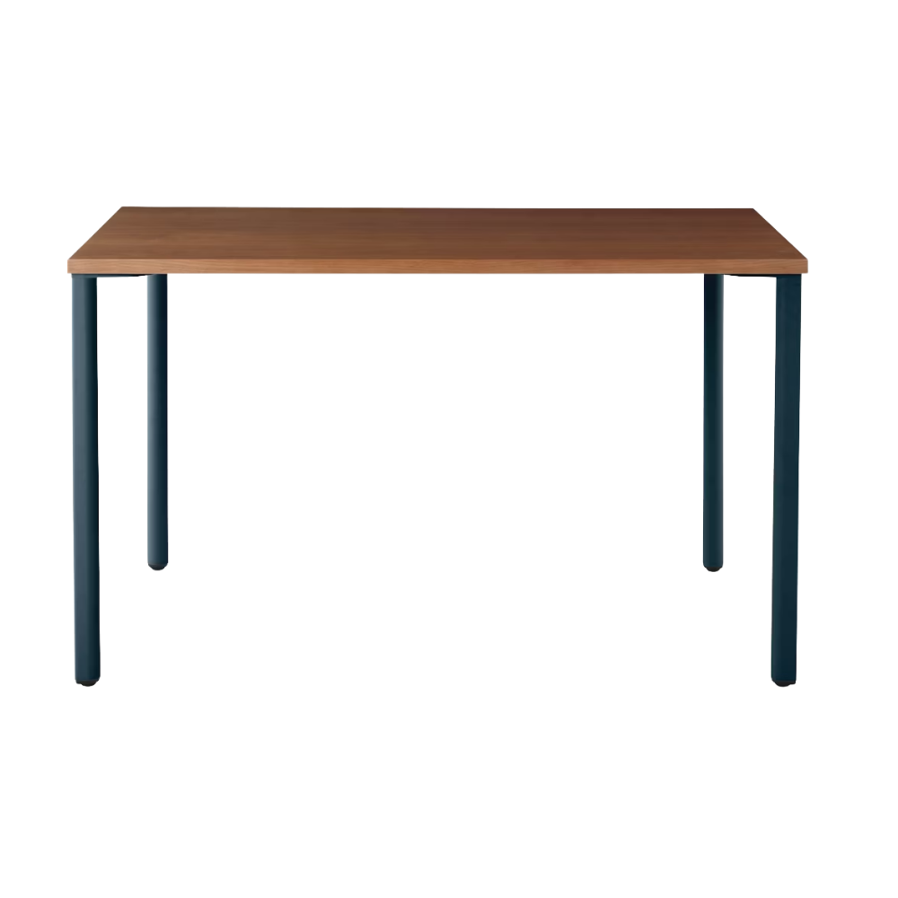 The 24 x 48 OE1 Table from Herman Miller with the nightfall frame and walnut veneer table top.