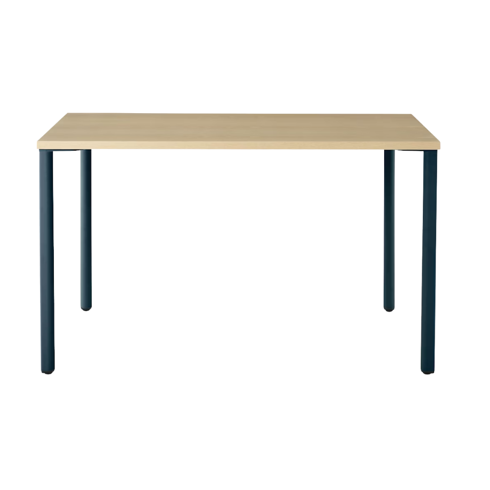 The 24 x 48 OE1 Table from Herman Miller with the nightfall frame and white ash veneer table top.