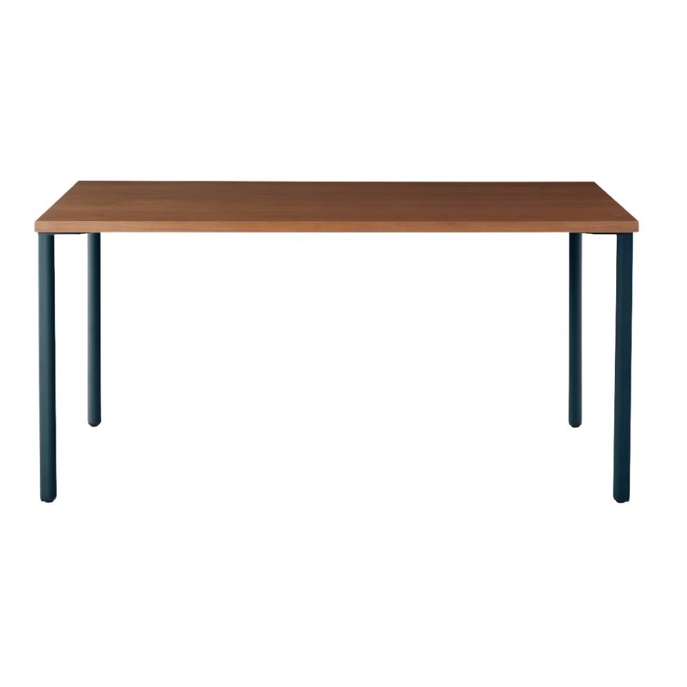 The 30 x 60 OE1 Table from Herman Miller with the nightfall frame and walnut veneer table top.