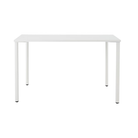 The 18 x 48 OE1 Table from Herman Miller with the studio white frame and studio white laminate table top.