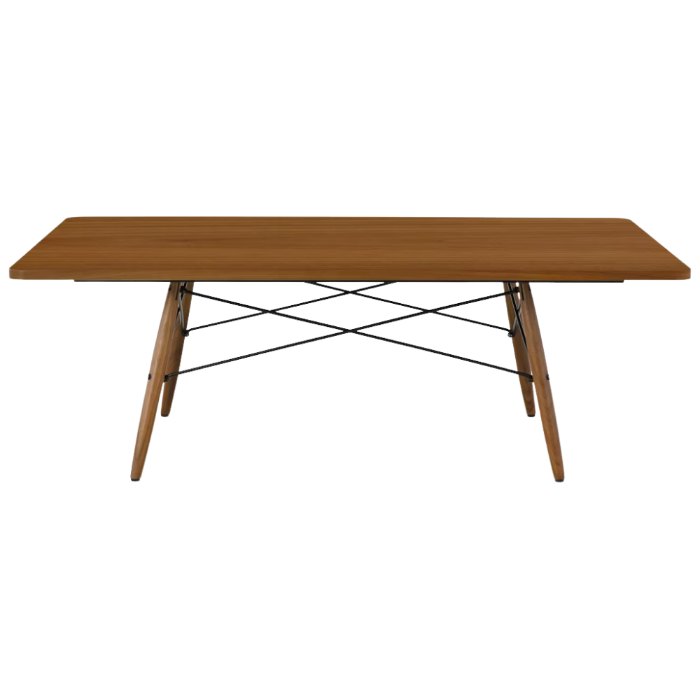 The walnut Rectangular Eames Coffee Table from Herman Miller.