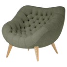 The Rohde Easy Chair from Herman Miller with the agrarian luce upholstery and oak leg finish.