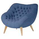 The Rohde Easy Chair from Herman Miller with the alkali luce upholstery and oak leg finish.