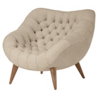 The Rohde Easy Chair from Herman Miller with the basket mode upholstery and walnut leg finish.