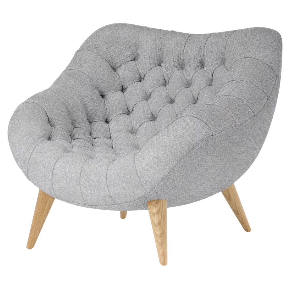 The Rohde Easy Chair from Herman Miller with the foundry beck upholstery and oak leg finish.
