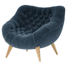 The Rohde Easy Chair from Herman Miller with the intrigue mohair supreme upholstery and oak leg finish.