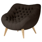 The Rohde Easy Chair from Herman Miller with the java prone leather upholstery and oak leg finish.