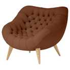 The Rohde Easy Chair from Herman Miller with the ledge prone leather upholstery and oak leg finish.
