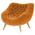 The Rohde Easy Chair from Herman Miller with the mango mohair supreme upholstery and oak leg finish.