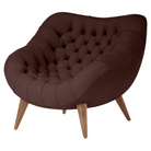 The Rohde Easy Chair from Herman Miller with the mantra prone leather upholstery and walnut leg finish.