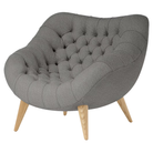 The Rohde Easy Chair from Herman Miller with the pewter whim upholstery and oak leg finish.